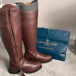 Fairfax & Favor Brown Leather Riding Boots